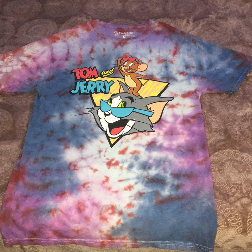 Tom and jerry tie dye T-shirt